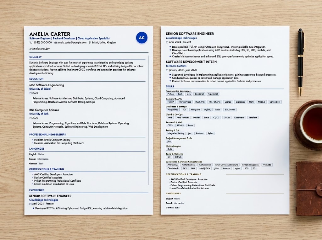 Academic Professional resume template