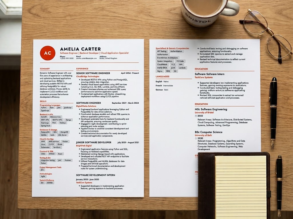 Circle Minimal resume template